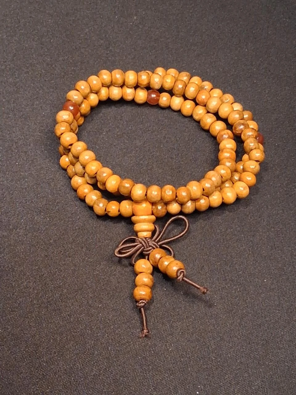 Mala gebedsketting-armband honing geel